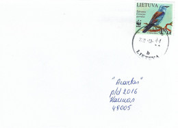 Lithuania 2012 Kaunas WWF European Roller Coracias Garrulus Bird Cover - Briefe U. Dokumente