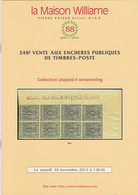 La Maison Williame 248 Eme Vente COLLECTION LEOPOLD II  16 Pages - Catalogues For Auction Houses