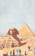CPA EGYPTE ILLUSTRATEUR CAIRO SPHINX AND PYRAMIDS - Other & Unclassified