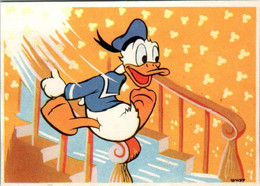 Walt Disney Image Donald Duck Anatra Dos Blanc 7,3 Cm X 10,1 Cm En TB.Etat - Autres & Non Classés