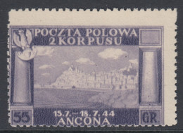 ITALIA - 1946 Corpo Polacco - Sassone N.6A/I - Cat. 1100 Euro Senza Gomma (come Emesso) - Sonstige & Ohne Zuordnung