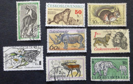 Selection Of Used/Cancelled Stamps From Czechoslovakia Wild & Domestic Animals. No DC-350 - Usados