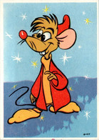 Walt Disney Image Jaq Souris Mouse Topo Dos Blanc 7,3 Cm X 10 Cm En TB.Etat - Other & Unclassified