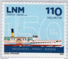 Switzerland - 2022 - 150 Years Of LNM Navigation On Three Lakes - Mint Self-adhesive Stamp - Nuevos