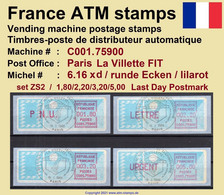 France ATM Stamps C001.75900 Michel 6.16 Xd Series ZS2 Last Day / Crouzet LSA Distributeurs Automatenmarken Frama Lisa - 1985 Carta « Carrier »