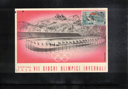 Italy/Italia 1956 Olympic Games Cortina D'Ampezzo MEN'S SKI RELAY Interesting Postcard - Invierno 1956: Cortina D'Ampezzo