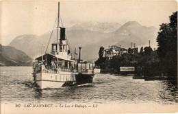 Lac D'Annecy -Le Lac A Duingt (Levy Et Neurdein Reunis-LL 307) Gd.Hôtel Des Libellules,le Débarcadère Du Bateau à Vapeur - Duingt