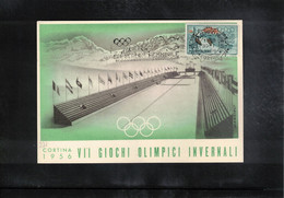 Italy/Italia 1956 Olympic Games Cortina D'Ampezzo WOMEN'S SLALOM Interesting Postcard - Inverno1956: Cortina D'Ampezzo