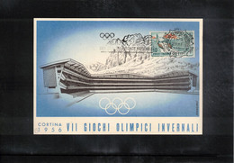 Italy/Italia 1956 Olympic Games Cortina D'Ampezzo MEN'S GIANT SLALOM Interesting Postcard - Invierno 1956: Cortina D'Ampezzo
