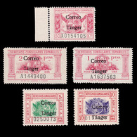 Sellos TANGER.1938.Derechos Consulares.Serie MNH.Edifil.142-146 - Marruecos Español