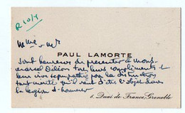 VP19.773 - GRENOBLE - CDV - Carte De Visite -  Mr Paul LAMORTE - Cartes De Visite