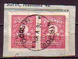 BULGARIA - 1919 - 1922 - Timbre Taxe - Postage Due - Yv TT 32 - Paire Voyage -  Papier Blanc Epais - Portomarken