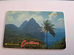 ST LUCIA    $ 40  CABLE & WIRELESS  STL-9C  7CSLC    Fine Used Card ** 9700** - Sainte Lucie