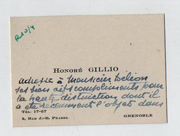 VP19.781 - GRENOBLE - CDV - Carte De Visite -  Mr Honoré GILLIO - Visitenkarten