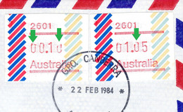 1984 Australia ATM 1.2 * 2601 * Broken Digits * FDC Certified Mail  0.10/1.05 * Frama Automatenmarken Etiquetas - Automatenmarken [ATM]