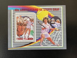 Guinée Guinea 2009 Mi. Bl. 1718 Surchargé Overprint 40ème Anniversaire Steffi Graf Tennis Sport - República De Guinea (1958-...)