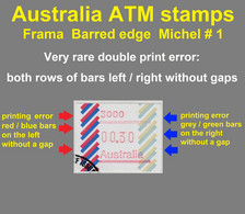 1984 Australia ATM 1.3 * 3000 Melbourne * FDC Error All Bars Without A Gap * Frama Automatenmarken Etiquetas - Vignette [ATM]