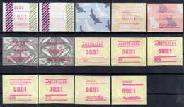 1984-1994 Australia ATM Lot MNH * Frama Stamps Automatenmarken Etiquetas Vending Machine Automatici - Automatenmarken [ATM]