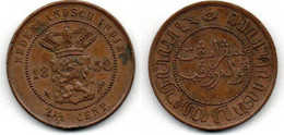 Indes Néerlandaises 2.5 Cents 1858 TTB - Indes Néerlandaises