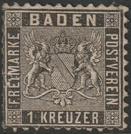 Baden 1862 Sc 15 Mi 13 Yt 13 MH* Partial Gum Small Tear/thins - Nuevos