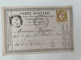 Carte De St Triviers De Courtes(Ain) GC 3874 - 1871-1875 Cérès