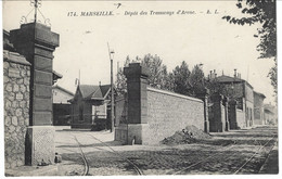 CPA13- MARSEILLE- Dépôt Des Tramways D'Arenc - Joliette, Hafenzone
