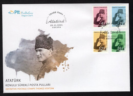 Turkey/Turquie 2021 - Definitive Postage Stamps Themed Ataturk - FDC - Excellent Quality - Superb*** - Briefe U. Dokumente