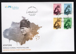 Turkey/Turquie 2021 - Definitive Postage Stamps Themed Ataturk - FDC - Excellent Quality - Superb*** - Storia Postale