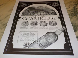 ANCIENNE PUBLICITE  LE SECRET DE LA CHARTREUSE  1954 - Alcools