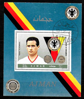 AJMAN     Epreuve De Luxe ( Tilkowski ) Oblitéré     Football  Soccer Fussball - Used Stamps