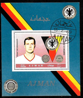 AJMAN     Epreuve De Luxe ( Beckenbauer ) Oblitéré     Football  Soccer Fussball - Used Stamps