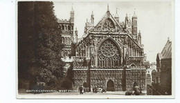 Devon  Postcard Exeter Cathedral West Front Rp Unused - Exeter