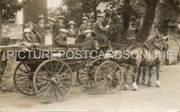 HORSE AND CARRIAGE OUTING OLD R/P POSTCARD BY ARTHUR HADLEY RAMSAY ISLE OF MAN - Isle Of Man