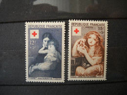 10640 Lot De 2 TIMBRES NEUFS  N° 1006 Et  N° 1007   Bon état Avec Charnières Croix Rouge Année 1954 - Neufs