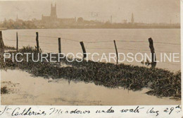 ST CATHERINES MEADOWS UNDER WATER SUPERB OLD R/P POSTCARD GLOUCESTER 1912 - Gloucester