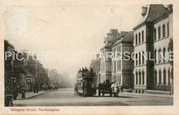 NORTHAMPTON OLD B/W POSTCARD NORTHAMPTONSHIRE TRAM - Northamptonshire