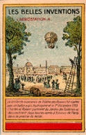 Image Série Les Belles Inventions L'Aérostation (4) Ballooning Pilâtre Des Rosiers N°6 Dos Blanc TB.Etat - Andere & Zonder Classificatie