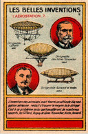 Image Série Les Belles Inventions L'Aérostation (7) Ballooning G. Tissandier J.C. Renard N°9 Dos Blanc TB.Etat - Other & Unclassified