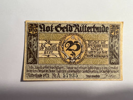 Allemagne Notgeld Ritterhude 25 Pfennig - Sammlungen