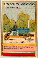 Image Série Les Belles Inventions L'Automobile (2) Auto - L'idée De Cugnot Fut Reprise Par Le Marquis De Stafford N°26 - Autres & Non Classés