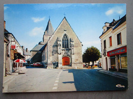 CP 37 Indre Et Loire GENILLE Prés Montrésor L'église Sainte Eulalie De Genillé ,épicerie Unico Alimentation , Restaurant - Genillé