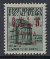 ITALIA - C.L.N. ARONA N.23 Cat.4400€ Firmato Raybaudi (Soprastampa Carminio) - GOMMA INTEGRA - MNH** - Comitato Di Liberazione Nazionale (CLN)