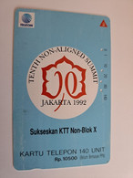 INDONESIA MAGNETIC/TAMURA  140 UNITS /  SUMMIT JAKARTA      MAGNETIC   CARD    **9781** - Indonesië