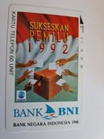 INDONESIA MAGNETIC/TAMURA  60  UNITS /  BANK  BNI       MAGNETIC   CARD    **9787** - Indonésie