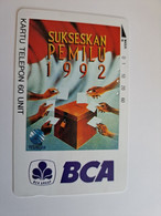 INDONESIA MAGNETIC/TAMURA  60  UNITS /   BCA   BANK       MAGNETIC   CARD    **9791** - Indonesien