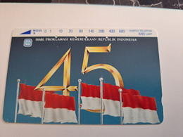 INDONESIA MAGNETIC/TAMURA  680  UNITS /   HARI PROLAMASI KEMERDEKAAN REP INDONESIA     MAGNETIC   CARD    **9799** - Indonesië