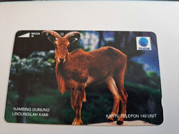 INDONESIA MAGNETIC/TAMURA  140  UNITS /  KAMBING GUNUNG           MAGNETIC   CARD    **9821** - Indonésie