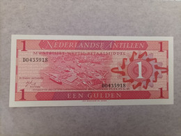 Billete De Antillas Holandesas De 1 Gulden, Año 1970, UNC - Antilles Néerlandaises (...-1986)