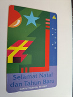 INDONESIA MAGNETIC/TAMURA  60  UNITS /  SELAMAT NATAL DAN  TAHUN BARU            MAGNETIC   CARD    **9826** - Indonesia