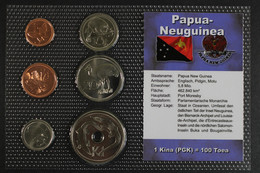 Papua-Neuguinea, BTN-Kursmünzensatz Verschiedene JG, 6 Münzen - Altri – Oceania